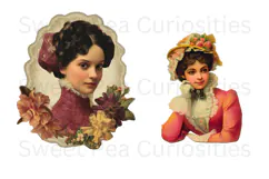 Victorian, Woman, Scraps, Ephemera, PNG, Clipart Product Image 3