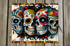 Sugar Skulls | 4 Halloween Skinny tumbler designs PL Product Image 3