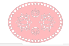 Oval basket base digital file, make myself handmade craft cr Product Image 2