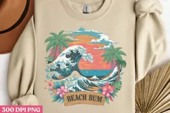 Beach Bum PNG, Vintage Summer Sublimation PNG Product Image 3