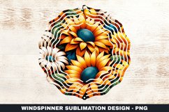 Sunflowers Wind Spinner Sublimation Design Product Image 1