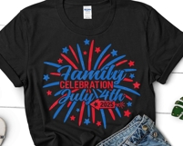 Family Celebration July 4th 2025 SVG | America Family Shirt Product Image 4