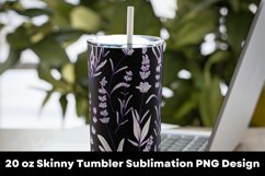 Flowers Seamless Patterns 20 oz Tumbler Sublimation PNG Product Image 3