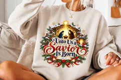 4 Christian Christmas PNG Designs, 4 Nativity Bible Verse Sh Product Image 1