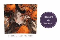 Kawaii Halloween Girl Sublimation, Halloween Tumbler Wrap Product Image 3