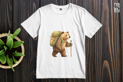 Watercolor Camping Bear Clipart Sublimation PNG Product Image 3