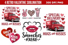 Retro Valentine Sublimation PNG Product Image 1