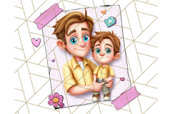 Father&#039;s Day Clipart PNG, Funny Dad Cartoon Clip Art Product Image 3