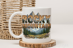 Rocky Mountain PNG, Vintage National Park Elk Sublimation Product Image 3