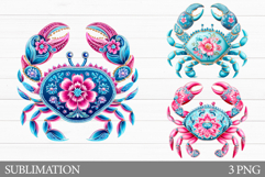 Crab Clipart. Crab Sublimation Product Image 1