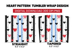 Heart Pattern Tumbler Warp Design Product Image 3