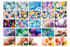 Cute Flowers Cosmetic Bag Bundle, Floral Cosmetic Bag Design Product Image 3