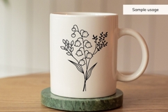 May Birth Flower Bouquet SVG - Lily of the Valley Product Image 3