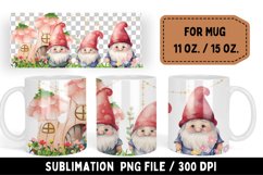 Christmas Gnomes Mug Sublimation, Gnome Coffee Mugs Wrap Product Image 1