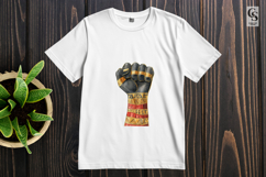 African Tribal Pattern Raised Fist Clipart Sublimation PNG Product Image 2