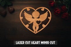 Cupid Heart SVG,Laser Cut, Valentine Heart laser Cut Product Image 4