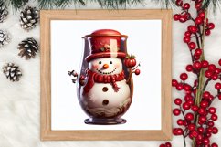 Christmas Wine Cup Sublimation Clipart Product Image 3
