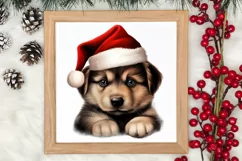 Christmas Peeking Dogs Clipart, Christmas PNG Product Image 3