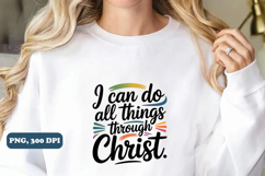 I can do all things through Christ PNG Design, Christian png Product Image 3
