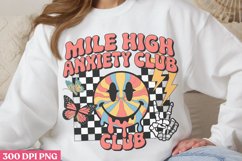 Mile High Anxiety Club PNG, Anxiety Sublimation PNG Product Image 1