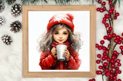 Christmas Little Girl Clipart Sublimation, Christmas PNG Product Image 4