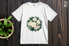 White Rose Winter Floral Bouquet PNG Product Image 2