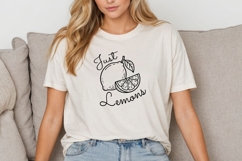 Just Lemons SVG | Lemon Illustration Word Art | Citrus Quote Product Image 3