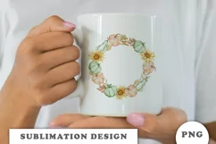 Watercolor Autumn Pumpkins wreath png Product Image 3
