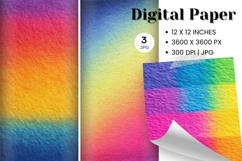 Rainbow Watercolor Background Abstract Digital Paper_150 Product Image 1