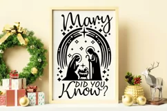 Mary Did You Know Svg, Christian Christmas Svg, Nativity Svg Product Image 3