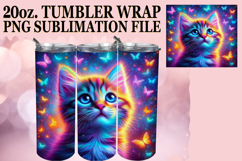 Whimsical views 20oz tumbler wrap, Cat Product Image 1