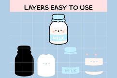Kawaii Baby Milk Bottle SVG Bundle | Cute Bottle Clipart | C Product Image 3