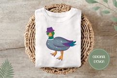 Hand Drawn Duck Illustration, Cartoon Glitter Duck PNG Product Image 3