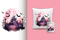 Halloween Watercolor Scary Night Sublimation Clipart Bundle Product Image 4