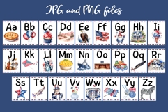 4th of July American Alphabet Cards for Kids Patriotic PNG Product Image 2