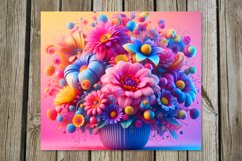 Flowers fantasy| 8 modern skinny tumbler Sublimation designs Product Image 3