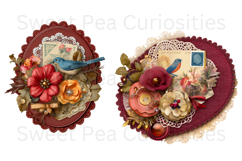Tags, Flowers, Label, Ephemera, PNG, Junk Journal, clipart Product Image 3