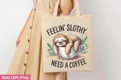 Feeling Slothy Need PNG, Sloth Sublimation PNG Product Image 3