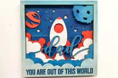 You Are Out of this World Father's Day 3d Layered Papercut Product Image 3