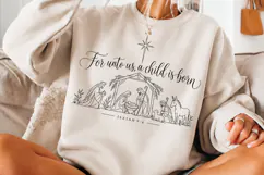 Heaven Touched Earth Nativity Christmas PNG, Christian Nativ Product Image 3