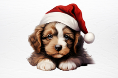 Christmas Peeking Dogs Clipart PNG Product Image 3