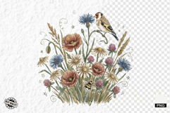 1920 Botanical Summer Wildflowers Clipart Product Image 1