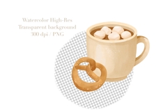 Watercolor Cozy Autumn Clipart Product Image 3