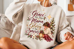 4 Christian Mom Christmas PNG Designs, 4 Faith Based Christm Product Image 3