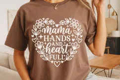 Mama Hands And Heart Full Svg, Mom life Svg, Tired Mom Svg. Product Image 4