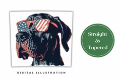 Patriotic Dog Tumbler Template, American Flag Tumbler PNG Product Image 3