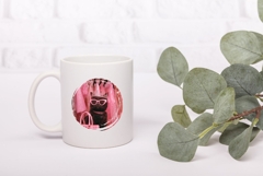 Black Cat Illustration, Funny Cat PNG, Pink PNG Product Image 3