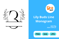 Lily Buds Line Monogram Product Image 1