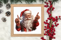Christmas Santa Claus Peeking Clipart PNG Product Image 3