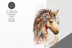 Boho clipart, Horse clipart, Animals clipart Product Image 1